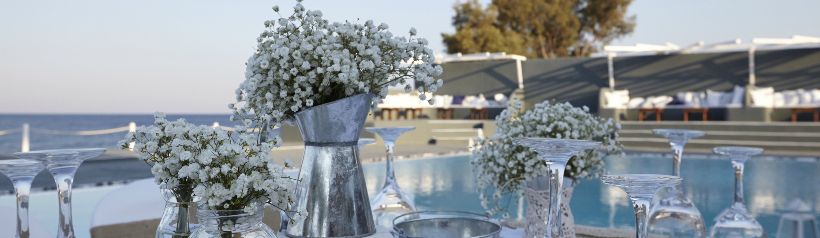 Book your wedding day in Oceanids Estate Santorini